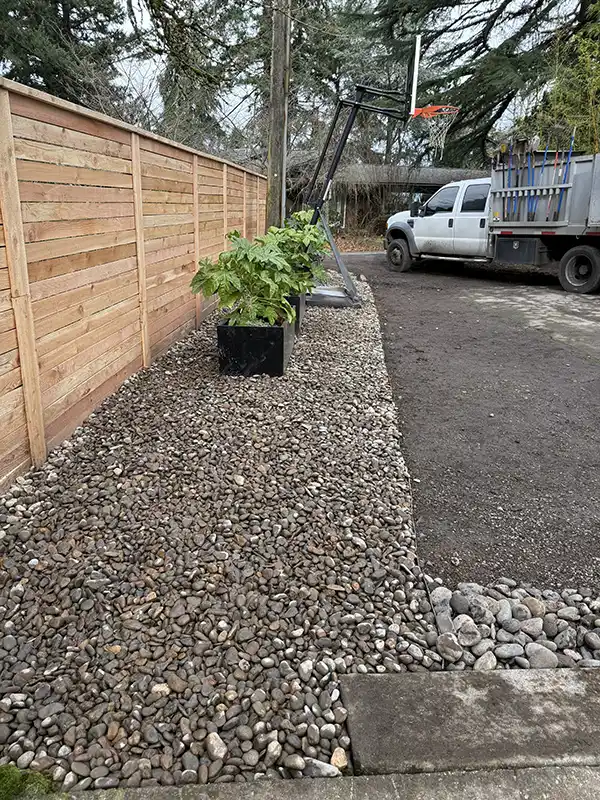 Some gravel work for a client in a driveway