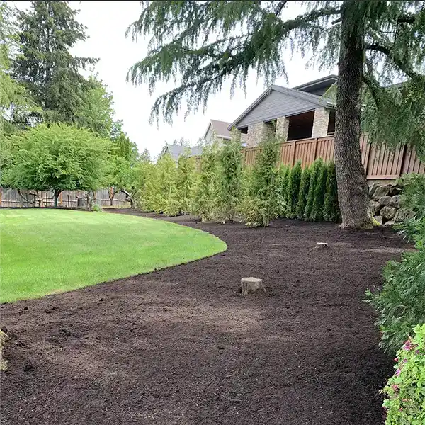 Some nice mulching work done in a client's yard